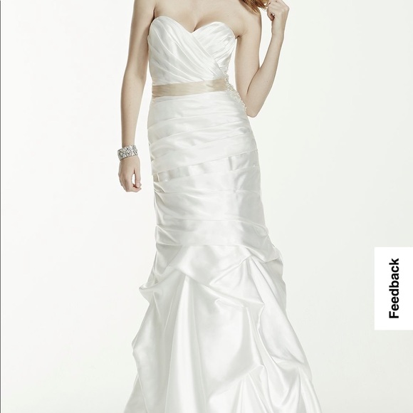 David's Bridal Dresses & Skirts - David’s Bridal Ruched Strapless Wedding Dress